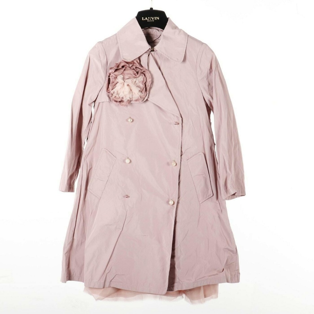 NWT LANVIN PETITE GIRLS BLUSH PINK TRENCH COAT